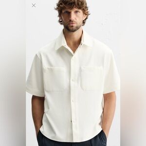 ZARA TEXTURED STRETCH OVERSHIRT